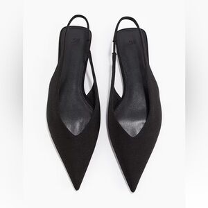 H&M pointed slingbacks- size 10, black